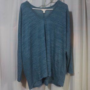 Terra & Sky Women's Top Long Sleeve Relaxed Fit Plus Size 2X 20W-22W Stretch